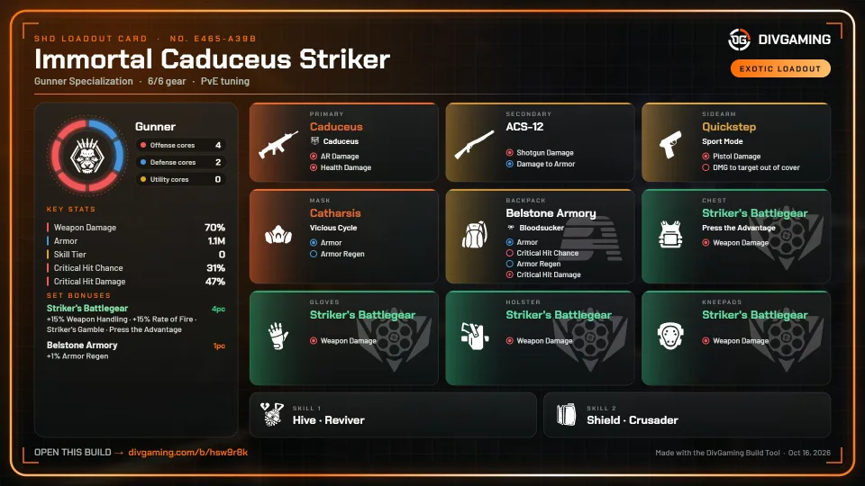 Immortal Caduceus Striker loadout card